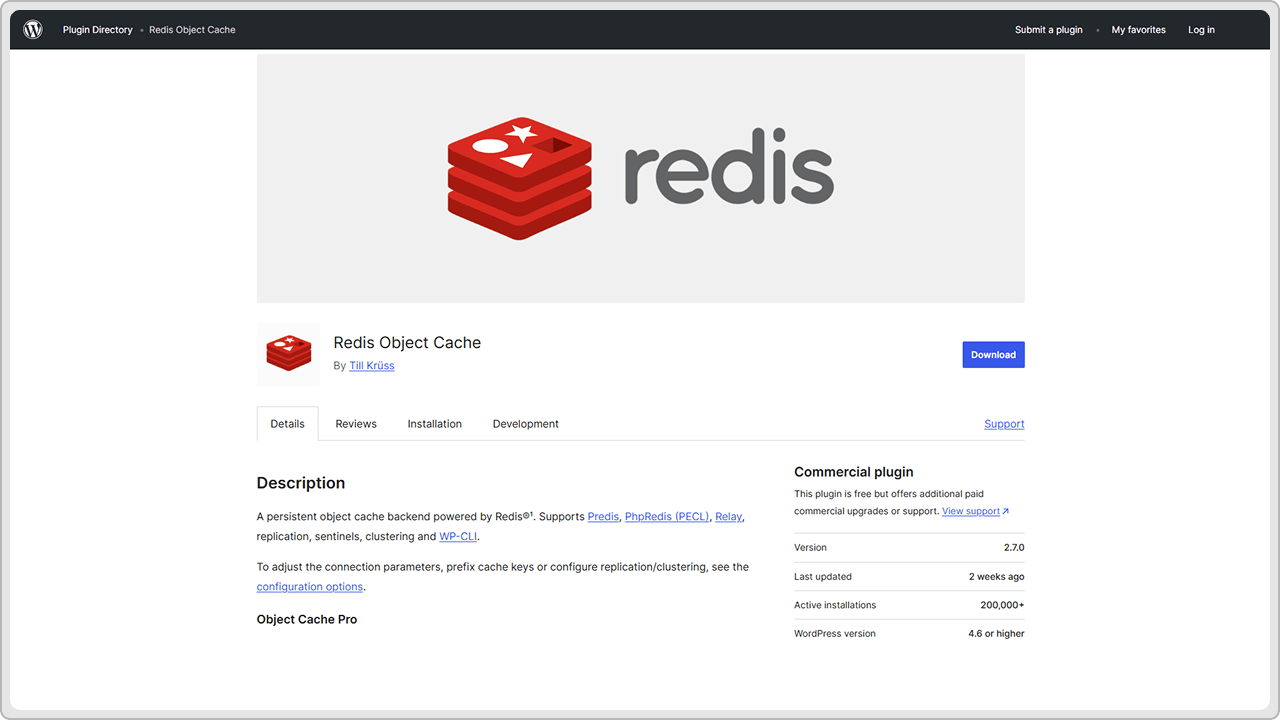 Redis Object Cache