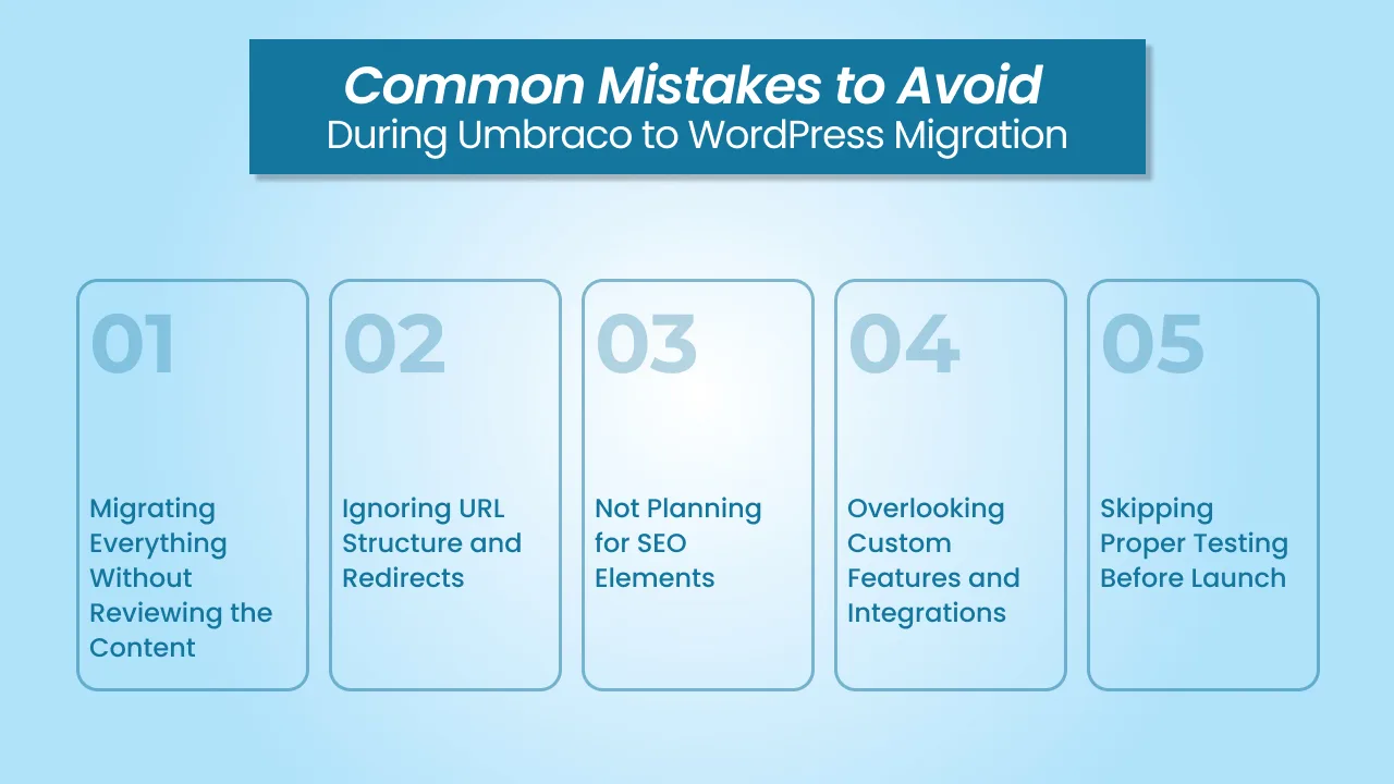 Common Mistakes to Avoid During Umbraco to WordPress Migration