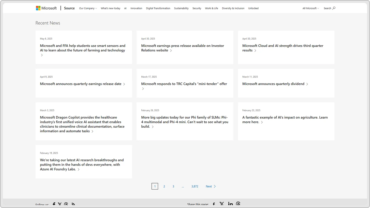 Microsoft News